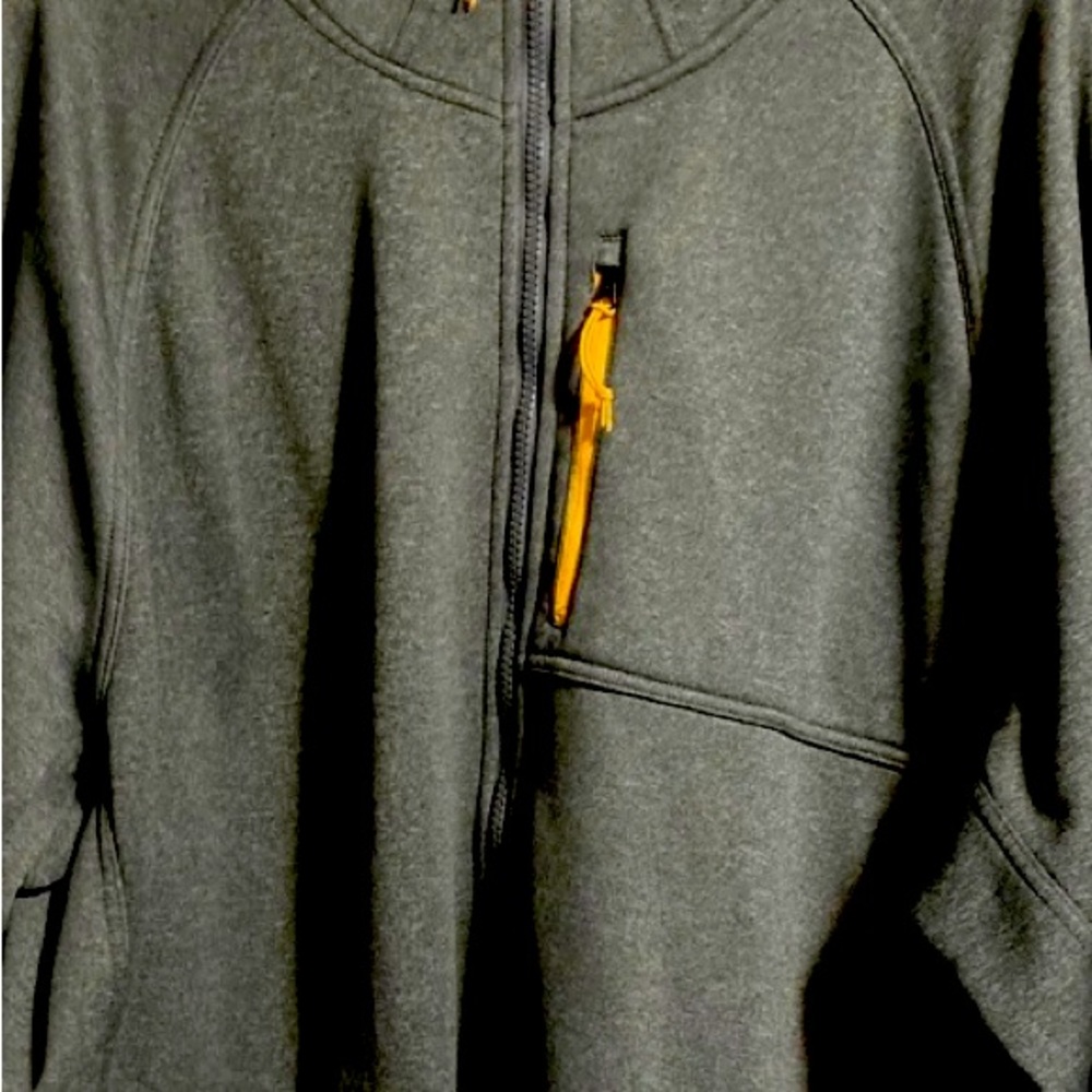 MTA SPORT Hoodie Sweatshirt Full Zip Gray & Orange Mens Sz 2XL NEW WITHOUT TAGS
